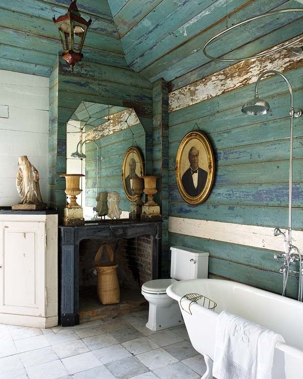 Country bathroom ideas decoration ideas wood walls clawfoot tub