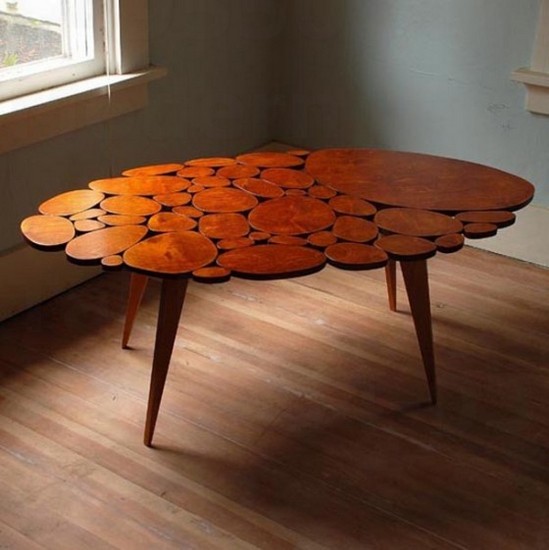 Modern Wood Circle Table
