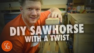 adjustable sawhorse desk