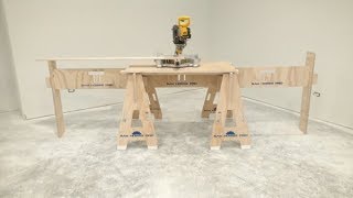 adjustable sawhorse tray stands