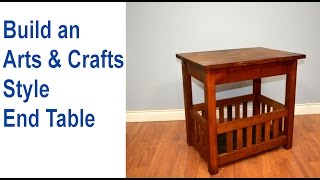 arts and crafts coffee table plans