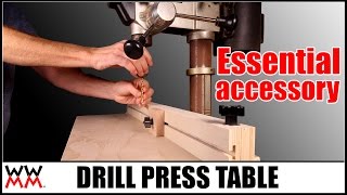 benchtop drill press table plans