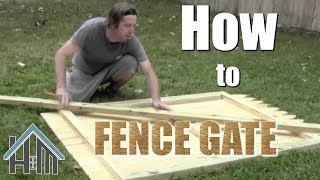 build a wood picket fence gate
