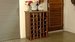 building a lattice wine rack in a cabinet