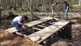 building a wooden bridge