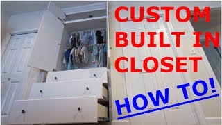 built in closet dresser drawers