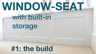 built in window seat with storage plans