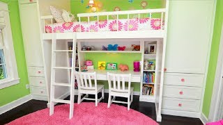 bunk bed with desk for teens