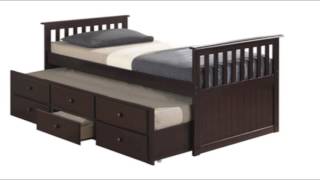 captain trundle bed with drawers