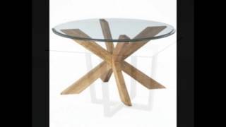 coffee table glass top wood base