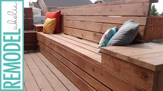 comfortable seating deck bench plans
