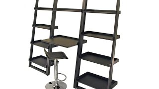 corner ladder shelf black