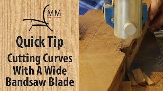 cutting curves with a bandsaw