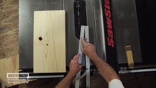 cutting tapers on a table saw