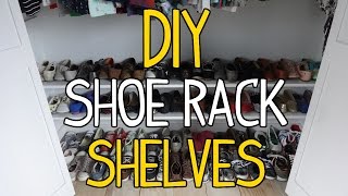 diy closet shoe shelves
