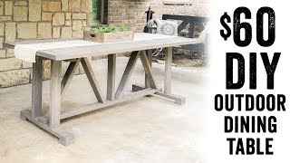 diy outdoor dining table plans
