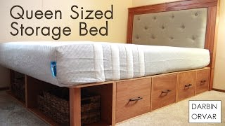 diy queen storage bed plans