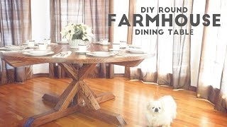 diy round dining table plans