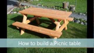 diy wooden picnic bench plans
