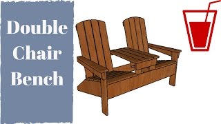 double adirondack chair with table plans