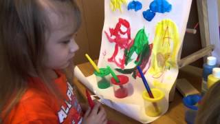 easel painting kids
