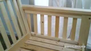 framing a indoor wooden bench