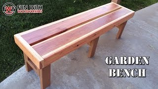 free redwood bench plans