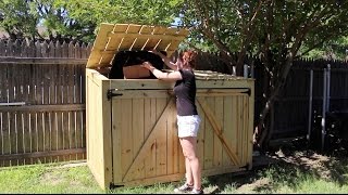 garbage can storage shed plans