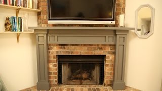 how to build a corner fireplace mantel and surround