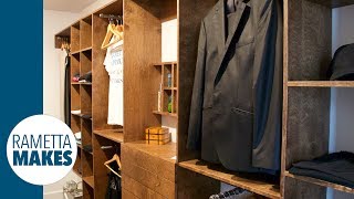 how to build a corner shelf for closet