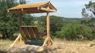 how to build a freestanding porch swing frame