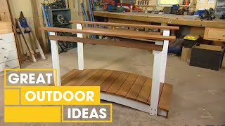 how to build a wood garden bridge