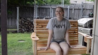 how to build a wooden bench swing