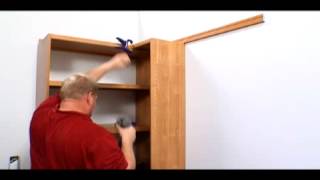 how to build corner shelves in closet