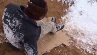 how to make a snow sled out of cardboard