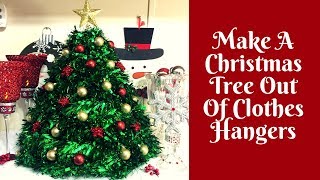 how to make a tree out of coat hangers