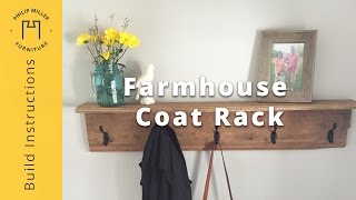 how to make a wall coat rack with shelf