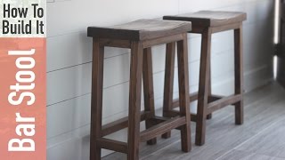 how to make a wood bar stool
