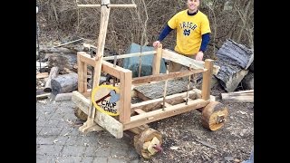 how to make a wooden wagon axle