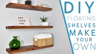 how to make floating shelves easy