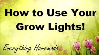 how to use a grow light