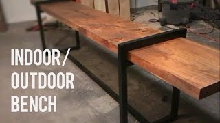 indoor wooden bench