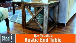 make your own rustic end table
