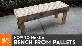 making a bench out of pallets