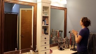 mirrored bathroom cabinets large