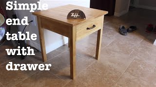mission end table with drawer