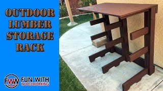 outdoor lumber storage rack plans