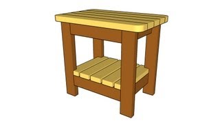 outdoor wood side table plans