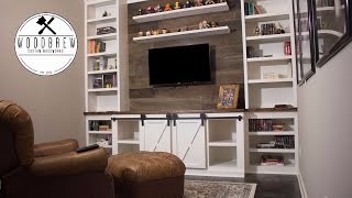 plans for a built in entertainment center