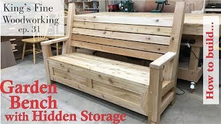 plans for wood bench with storage